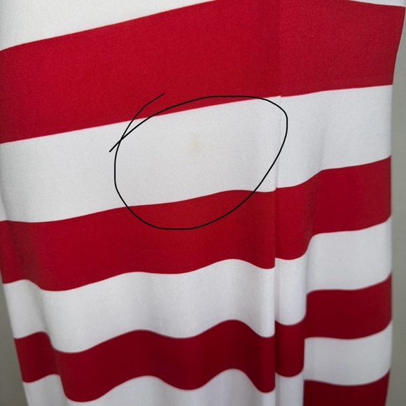 Kardashian kollection Red & White Keyhole Neck Maxi Dress Size Medium.  #90 - Picture 6 of 10